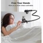 Soporte Movil con Cuello de Cisne 360° - Brazo Flexible y Pinza Móvil para iPhone 16 15 14 13 12 11Pro Max Mini, Samsung,