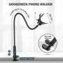 Soporte Movil con Cuello de Cisne 360° - Brazo Flexible y Pinza Móvil para iPhone 16 15 14 13 12 11Pro Max Mini, Samsung,