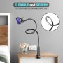 Soporte Movil con Cuello de Cisne 360° - Brazo Flexible y Pinza Móvil para iPhone 16 15 14 13 12 11Pro Max Mini, Samsung,