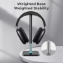 Alyvisun Soporte Auriculares [Base Pesada y Altura más Alta] Soporte de Cascos Ganchos para Todos los Auriculares de