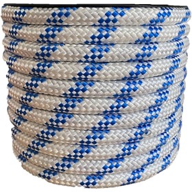 CORDAMARKET Cuerda Driza Náutica 10mm x 25m – Poliéster de Alta Tenacidad, Resistente al Agua y al Roce, Multiusos enrollable ,