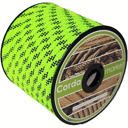 CORDAMARKET Cuerda Driza Náutica 10mm x 25m – Poliéster de Alta Tenacidad, Resistente al Agua y al Roce, Multiusos enrollable ,