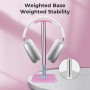 Alyvisun Soporte Auriculares [Base Pesada y Altura más Alta] Soporte de Cascos Ganchos para Todos los Auriculares de