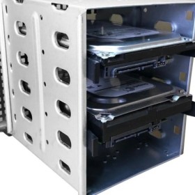 5 ranuras caja de disco duro de 3,5 pulgadas SATA SAS HDD jaula estant