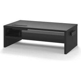 BONTEC Soporte Monitor Mesa Elevador Monitor Soporte Monitor Ordenador 2 Niveles Negro, W420 x D235 x H142mm con Soporte para