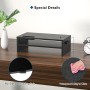 BONTEC Soporte Monitor Mesa Elevador Monitor Soporte Monitor Ordenador 2 Niveles Negro, W420 x D235 x H142mm con Soporte para