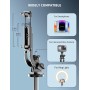 180cm Trípode para Movil, Palo Selfie Tripode con Control Remoto Desmontable para Teléfono Móvil, Soporte de Trípode de Teléfono