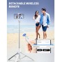 180cm Trípode para Movil, Palo Selfie Tripode con Control Remoto Desmontable para Teléfono Móvil, Soporte de Trípode de Teléfono
