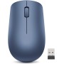 Lenovo 530 - Ratón Inalámbrico de 2.4 GHz, Receptor USB Nano, 1200 dpi, Ambidiestro, Color Azul