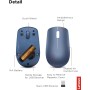 Lenovo 530 - Ratón Inalámbrico de 2.4 GHz, Receptor USB Nano, 1200 dpi, Ambidiestro, Color Azul