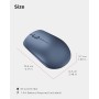 Lenovo 530 - Ratón Inalámbrico de 2.4 GHz, Receptor USB Nano, 1200 dpi, Ambidiestro, Color Azul