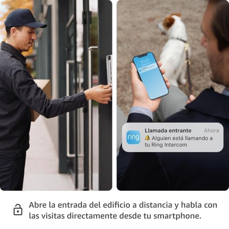 Ring Intercom de Amazon | Actualiza tu interfono a un sistema inteligente con apertura en remoto, comunicación bidireccional,