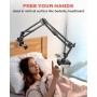 SAMHOUSING Soporte de teléfono móvil para Cama, Soporte Teléfono e Smartphones con Brazo Flexible para iPhone 16 15 14 13 12 11
