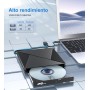Lector CD DVD Externo con RGB, Grabadora CD DVD Unidad Externa con USB 3.0 y USB-C, Unidades Portátil CD/DVD /-RW/ROM Estable