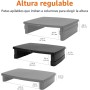 Amazon Basics Rectangular Soporte de Escritorio Ajustable para Monitor de Ordenador para Reducir la tensión del Cuello, se