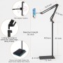 SAMHOUSING Soporte para Tableta y teléfono, Soporte Giratorio Universal de Metal. Soporte Ajustable de 360 Grados para