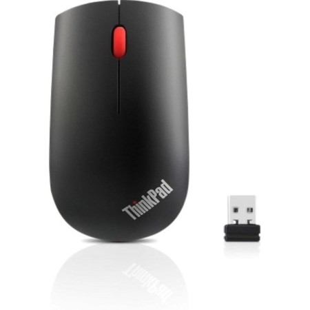 Lenovo 4X30M56887 - Ratón (Ambidextro, Óptico, RF inalámbrica + USB, 1200 dpi, Gris, Rojo)