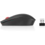 Lenovo 4X30M56887 - Ratón (Ambidextro, Óptico, RF inalámbrica + USB, 1200 dpi, Gris, Rojo)