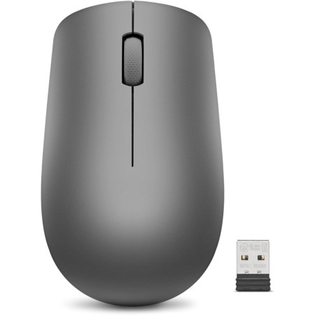 Lenovo 530 Ratón Inalámbrico - Sensor óptico 1200 dpi, Diseño Ambidiestro, 2.4 GHz, 3 Botones, Batería hasta 12 Meses - Color