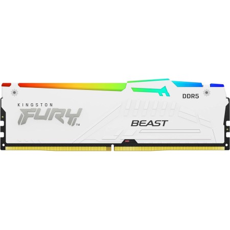 Kingston FURY Beast Blanco RGB EXPO 16GB 6000MT/s DDR5 CL36 DIMM Memoria gamer para Ordenadores de sobremesa Módulo único -