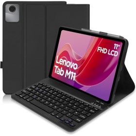 Hofsos Funda con Teclado para Lenovo Tab M11 2024 11 Pulgadas, Bluetooth Español Ñ Teclado, Funda Protectora para Teclado