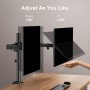 ErGear Soporte 2 Monitores para 13-32” Pulgadas, Soporte Dos Monitores, Brazo Monitor Ajustable en Altura con Inclinación, Giro