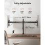 ErGear Soporte 2 Monitores para 13-32” Pulgadas, Soporte Dos Monitores, Brazo Monitor Ajustable en Altura con Inclinación, Giro