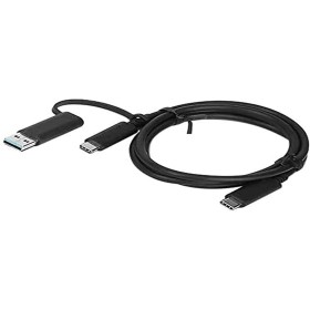 Lenovo USB-C híbrido con USB-A, 4X90U90618, negro, 3 pies