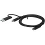 Lenovo USB-C híbrido con USB-A, 4X90U90618, negro, 3 pies