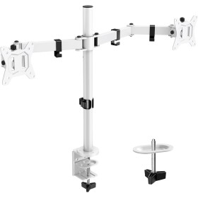 Soporte 2 Monitores para 13-32” Pulgadas, Soporte Dos Monitores, Brazo Monitor Ajustable en Altura con Inclinación, Giro y