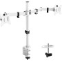 Soporte 2 Monitores para 13-32” Pulgadas, Soporte Dos Monitores, Brazo Monitor Ajustable en Altura con Inclinación, Giro y