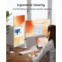 Soporte 2 Monitores para 13-32” Pulgadas, Soporte Dos Monitores, Brazo Monitor Ajustable en Altura con Inclinación, Giro y