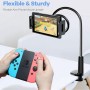 TOVARIN® Super Soporte Movil Universal con Cuello de Cisne 360° para Móvil | Soporte para Movil Ajustable para Mesa o Cama |