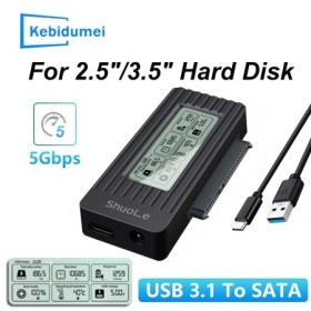 Adaptador de disco duro USB 3,1, 2,5/3,5 pulgadas, Cable convertidor d