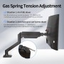 Suptek Brazo Monitor para Pantallas de 13-32 Pulgadas, VESA 75 y 100 mm, Giratorio de 360°, Inclinación Ajustable, Altura
