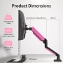 Suptek Brazo Monitor para Pantallas de 13-32 Pulgadas, VESA 75 y 100 mm, Giratorio de 360°, Inclinación Ajustable, Altura