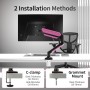 Suptek Brazo Monitor para Pantallas de 13-32 Pulgadas, VESA 75/100 mm, Giratorio de 360°, Ajustable en Altura y inclinable,