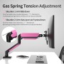 Suptek Brazo Monitor para Pantallas de 13-32 Pulgadas, VESA 75/100 mm, Giratorio de 360°, Ajustable en Altura y inclinable,