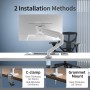 suptek - Soporte de monitor para pantalla LED LCD de 13 a 32 pulgadas, hasta 9 kg, brazo con muelle de gas, giratorio 360°,