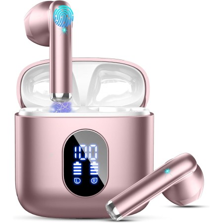 Auriculares Inalámbricos Bluetooth, Auriculares Bluetooth 5.4 HiFi Estéreo, 56H Cascos Inalambricos Bluetooth con ENC Reducción