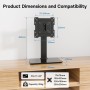 BONTEC Soporte TV Pie para Pantallas de 17-43 Pulgadas LCD/LED/OLED/Plasma/Curva, Mesa Universal con Giratorio y Altura