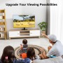 BONTEC Soporte TV Pie para Pantallas de 17-43 Pulgadas LCD/LED/OLED/Plasma/Curva, Mesa Universal con Giratorio y Altura