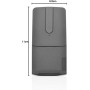 Lenovo 600 - Ratón Silencioso Bluetooth 5.0, Host Doble, DPI ajustable de 3 niveles (2400, 1600, 800), Color Gris