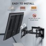 PERLESMITH Soporte TV Pared Articulado Inclinable Y Giratorio – Soporte TV para 26-70 Pulgadas Pantallas – MAX VESA 400x400mm,