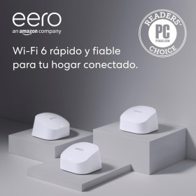 Router wifi de malla eero 6 de Amazon | Con Ethernet de 500 Mb/s, 420 m2 de cobertura y capacidad para conectar más de 75
