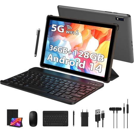 PIXPEAK 2.5K Tableta 14 Pulgadas, 4G Lte/5G WiFi, INCELL 2240 x 1400 FHD, 11580mAh, 36GB RAM, 256GB ROM (Extensión 2TB), Android