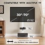 BONTEC Soporte TV Pie para TV de 30-70 Pulgadas de Plasma LED OLED LCD, Ajustable en Altura, Soporte TV Suelo con Estantes de