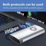 10Gbps/20Gbps M.2 M/B + M-Key SSD carcasa M2 NVME SATA carcasa de disc