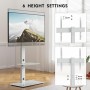 BONTEC Soporte TV Pie para TV de 30-70 Pulgadas de Plasma LED OLED LCD, Ajustable en Altura, Soporte TV Suelo con Estantes de