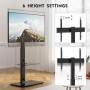 BONTEC Soporte TV Pie para TV de 30-70 Pulgadas de Plasma LED OLED LCD, Ajustable en Altura, Soporte TV Suelo con Estantes de